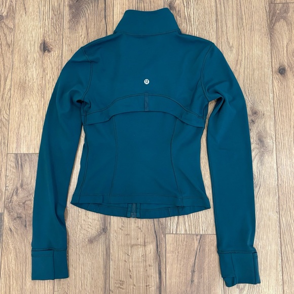 Lululemon Define Cropped Jacket Nulu Size 4 In Storm Teal - Picture 2 of 9
